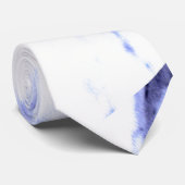 Blauwe en witte marmer stropdas (Opgerold)