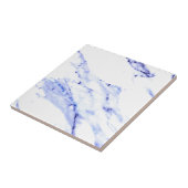 Blauwe en witte marmer tegeltje (Zijkant)