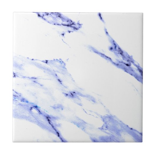 Blauwe en witte marmer tegeltje (Voorkant)