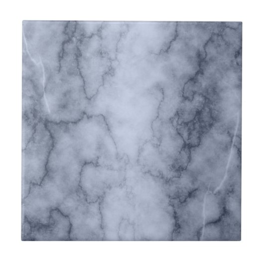 Blauwe en witte marmer tegeltje (Voorkant)
