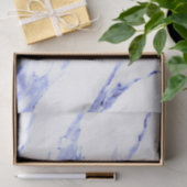 Blauwe en witte marmer tissuepapier (Geschenk)