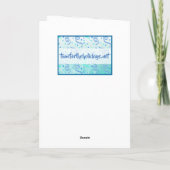 Blauwe en witte marmerdag kaart (Achterkant)