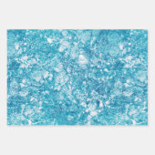 Blauwe en witte marmertextuur inpakpapier vel (Voorkant 2)