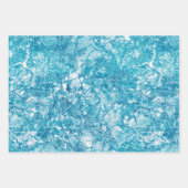 Blauwe en witte marmertextuur inpakpapier vel (Voorkant)