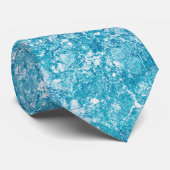 Blauwe en witte marmertextuur stropdas (Opgerold)