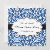 Blauwe en witte Marokkaanse Damask Kaart (Achterkant)