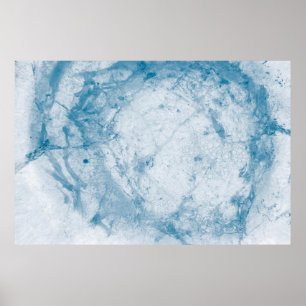 Blauwe en witte matras poster