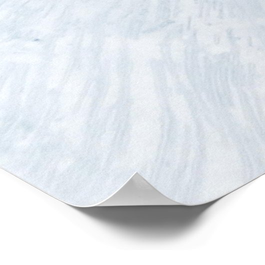 Blauwe en witte matras poster (Hoek)