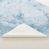 Blauwe en witte matras sherpa deken (3/4)