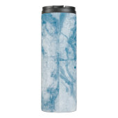 Blauwe en witte matras thermosbeker (Achterkant)