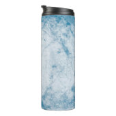 Blauwe en witte matras thermosbeker (Geroteerd rechts)