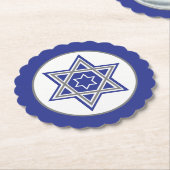 Blauwe en witte meerdere sterren van David Design Kartonnen Onderzetters (Gekanteld)