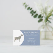 Blauwe en witte melkgeit visitekaartje (Staand voorkant)