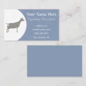 Blauwe en witte melkgeit visitekaartje (Voorkant / Achterkant)