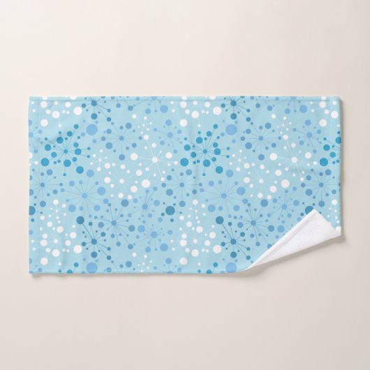 Blauwe en witte middeneeuwse detailhandel moderne  bad handdoek (Handdoek)