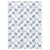 Blauwe en witte  Mode Toile Biedermeier Tafelkleed (Voorkant)