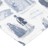 Blauwe en witte  Mode Toile Biedermeier Tafelkleed (Gekanteld)