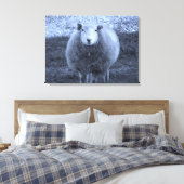 Blauwe en witte moederschapen. canvas afdruk (Insitu (Slaapkamer))