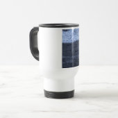 Blauwe en witte moederschapen reisbeker (Voorkant links)