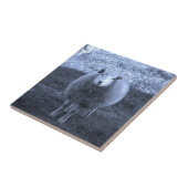 Blauwe en witte moederschapen tegeltje (Zijkant)