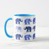 Blauwe en witte Mok (Links)