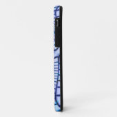 blauwe en witte mozaïekfractale ifoondoos Case-Mate iPhone case (Achterkant/links)