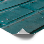 Blauwe en witte muur poster (Hoek)
