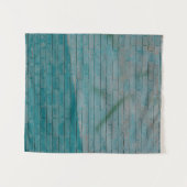 Blauwe en witte muur wandkleed (Voorkant (horizontaal))