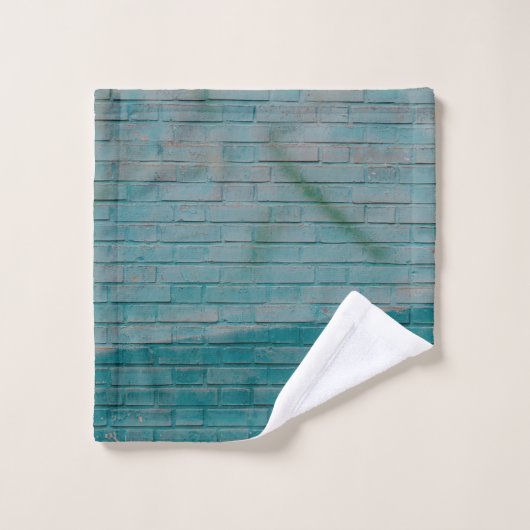 Blauwe en witte muur washandje (Wasdoekje)