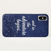 Blauwe en witte nachtelijke hemel en zo begint het Case-Mate iPhone case (Achterkant (horizontaal))