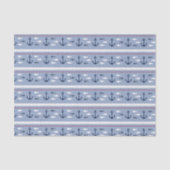 Blauwe en witte Nautische ankers Tissuepapier (Voorkant)