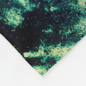 Blauwe en witte oceaangolven fleece deken (Hoek)