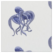 Blauwe en witte octopus stof (Close Up)