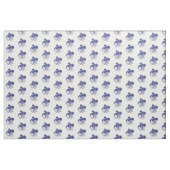 Blauwe en witte octopus stof (Yard (91,4 cm))