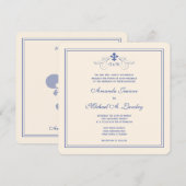 Blauwe en witte olievlek de Lis - ronde over de po Kaart (Voorkant / Achterkant)