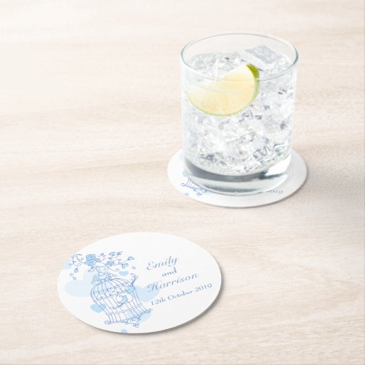 Blauwe en witte onderzetters voor open kooien (Insitu)