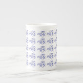 Blauwe en witte paarden Bone China Mok (Voorkant)