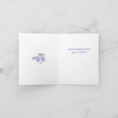 Blauwe en witte paarden Hartelijk dank Bedankkaart (Binnen)