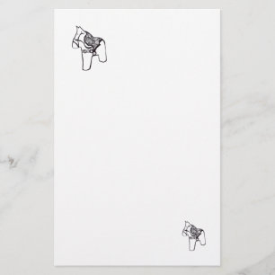 Blauwe en witte paardschoen