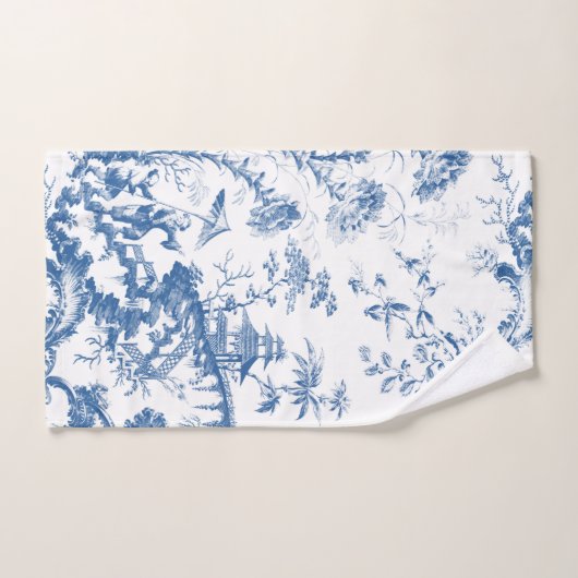 Blauwe en Witte Pagoda Chinoiserie Bad Handdoek (Handdoek)