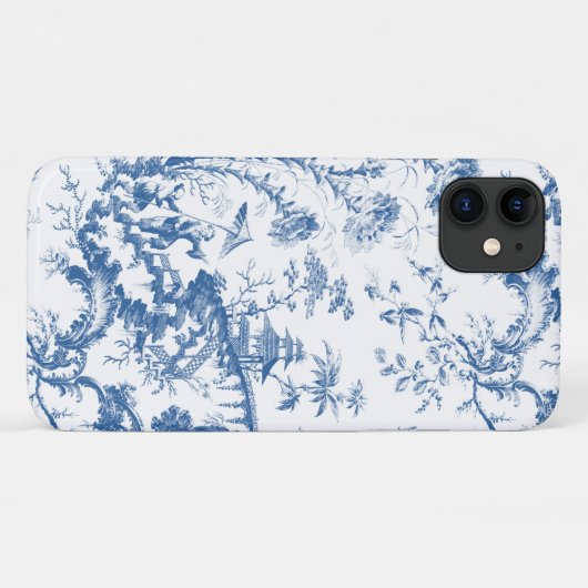  Blauwe en Witte Pagoda Chinoiserie Case-Mate iPhone Case (Achterkant (horizontaal))