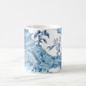 Blauwe en Witte Pagoda Chinoiserie Koffiemok (Center)