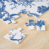 Blauwe en Witte Pagoda Chinoiserie Legpuzzel (Zijkant)