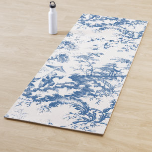 Blauwe en Witte Pagoda Chinoiserie Yogamat