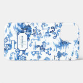  Blauwe en Witte Pagode Chinoiserie Case-Mate iPhone Case (Achterkant (horizontaal))