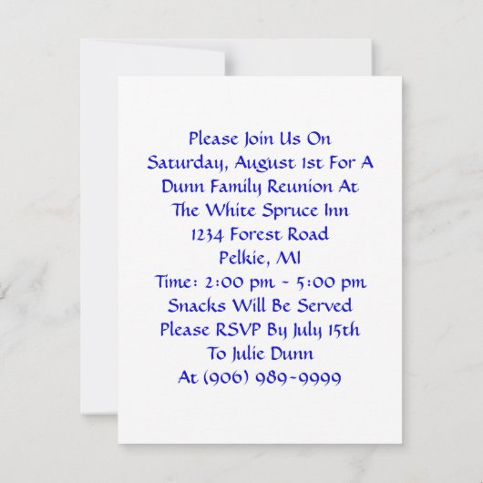 Blauwe en witte Paisley nodigt elke keer uit Kaart (Achterkant)