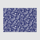 Blauwe en witte paisley tissuepapier (Voorkant)