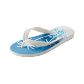 Blauwe en witte palmbomen - Teenslippers van Kind (Schuin)