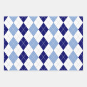 Blauwe en witte papierbladen voor het ompakken van inpakpapier vel (Voorkant 3)