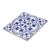 Blauwe en witte patroonkeramische Tegel Tegeltje (Zijkant)